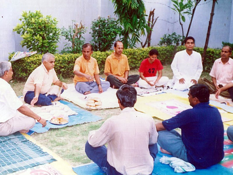 Yoga practice at Ashram