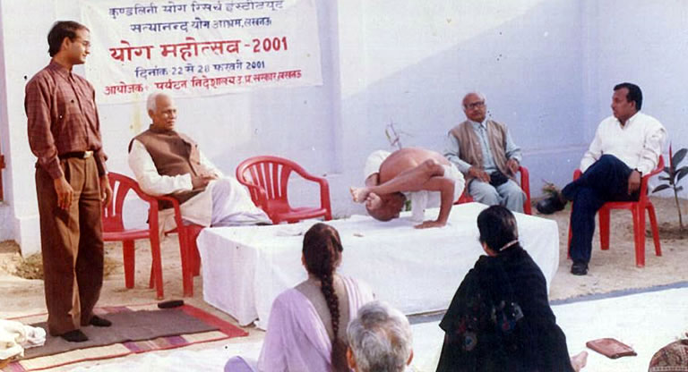 Yoga class in session